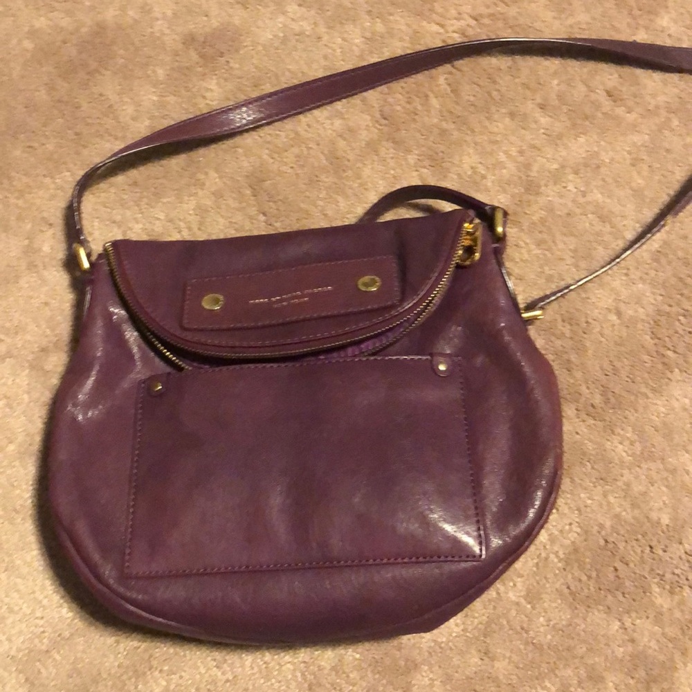 Marc by Marc Jacobs plum messenger bag